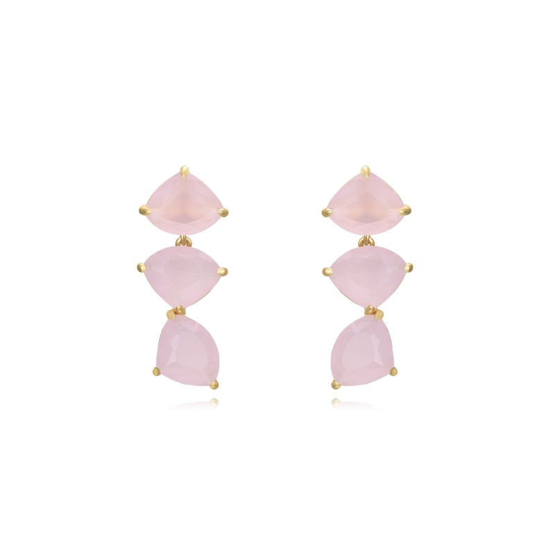 PENDIENTES Glas rosa